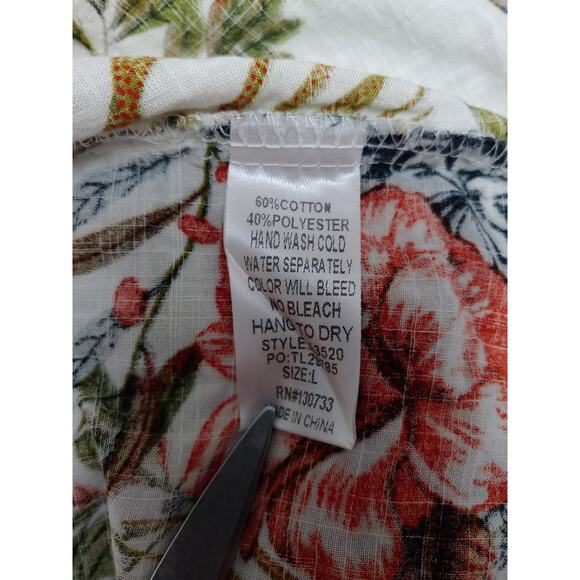 Womens Umgee Floral Ruffle Top sz L - Picture 5 of 5